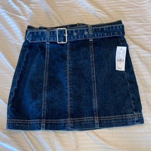 Blue High Waisted Jean Skirt